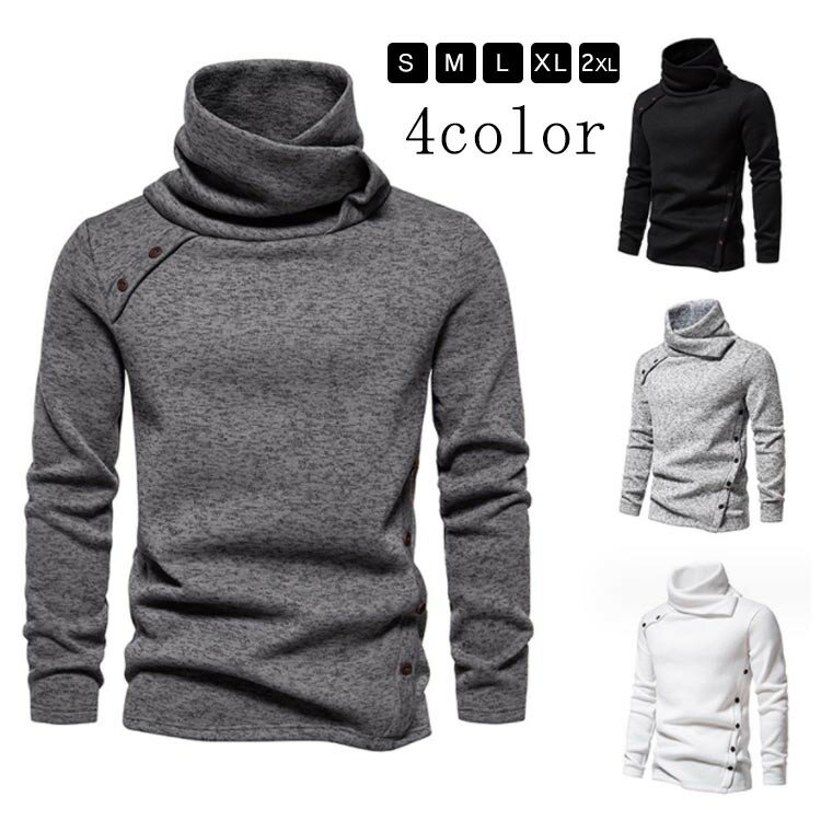 タートルネック ニット メンズ タートルネックセーター 黒 ハイネックセーター タートルネックニット ..