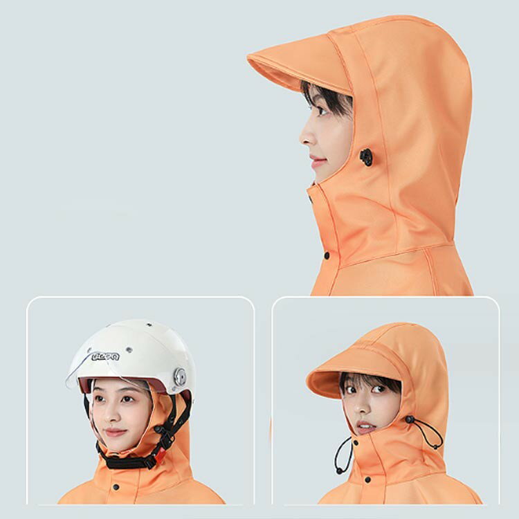 レインコート 自転車 自転車用レインコート バイク用 レインポンチョ 二重ツバ 安全ロング丈 リュック対応 透明バイザー レディース 携帯 多機能 災害用 防災 バイザー付き 雨具 軽量