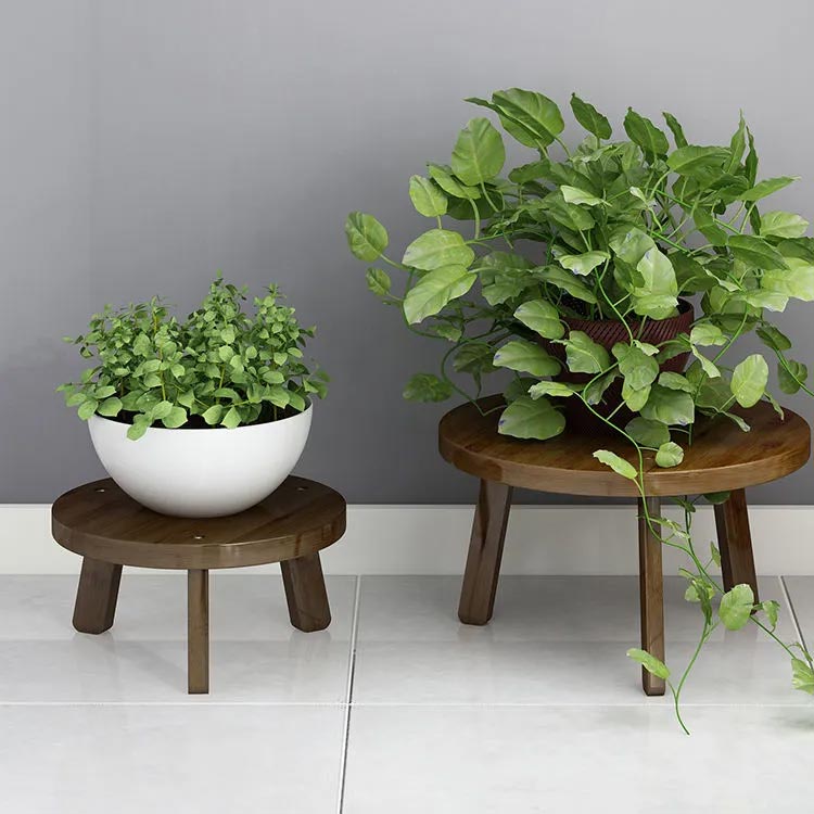 【送料無料】植木鉢置き 置き台 北欧 スツール型 植物台 フラワースタンド 木製 植...
