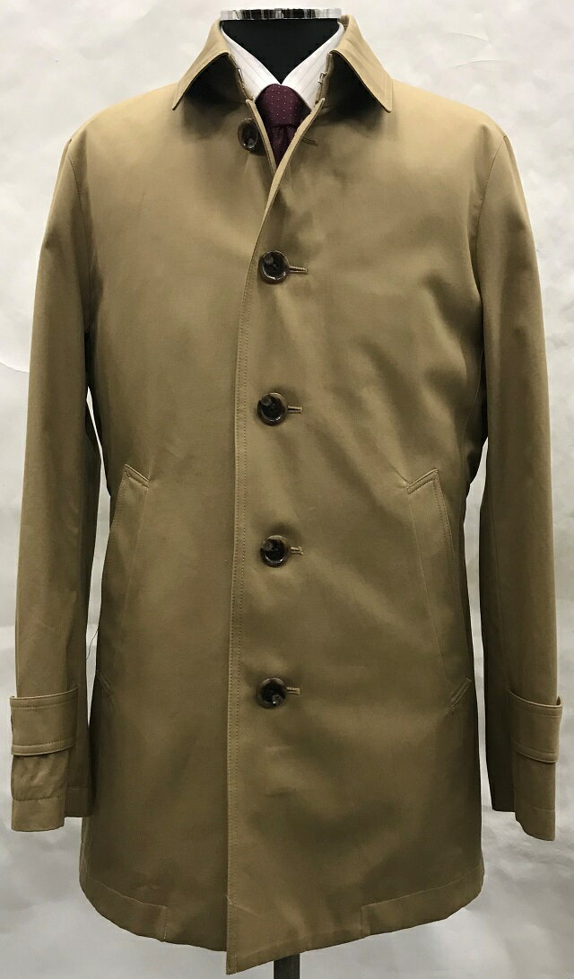 【ライナー付】綿100%ステンカラーショート丈コート(国産生地使用)