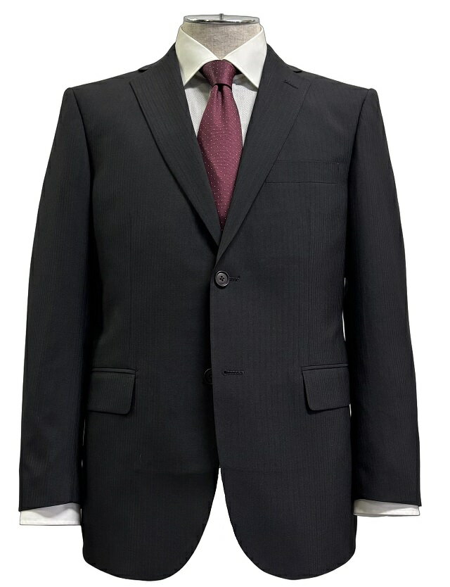 Rakuten Fashion THE SALE春夏【クラシック】ウール混2つボタンノータックウォッシャブルスーツ黒織り柄 A体/AB体/BB体 15089/15090/15092