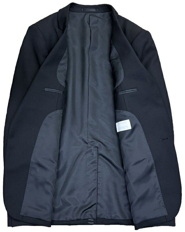 【サンプル品】Lサイズ秋冬【スリム】1つボタンノータックスーツ 黒織り柄