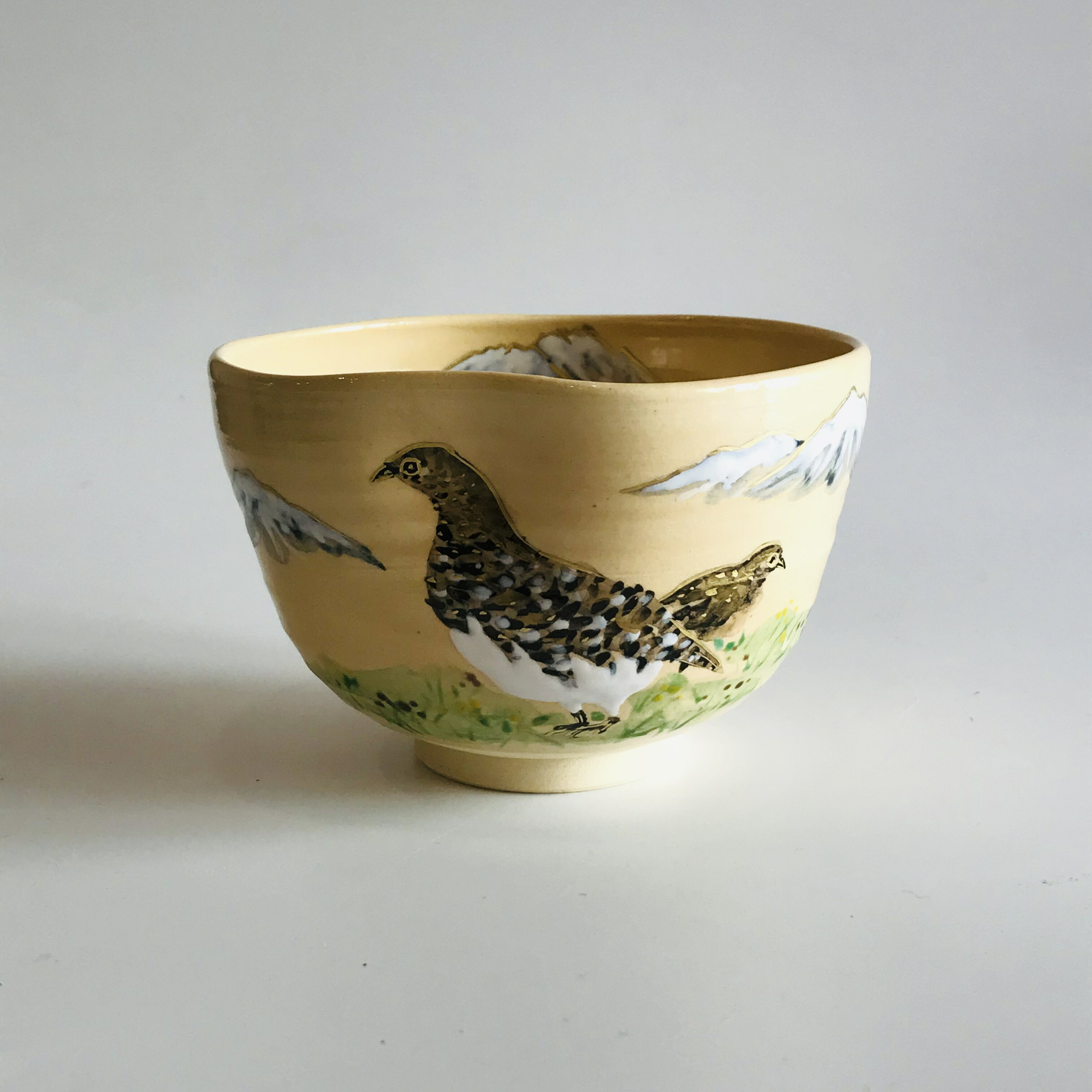 Rakuten - オリジナル 色絵夏の雷鳥 茶碗　小野山若水作