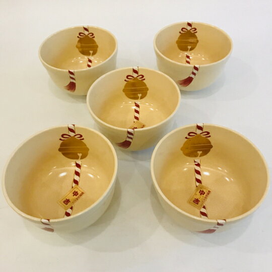 Rakuten - 開運おみくじ付き茶碗(5客セット)　大吉×2/中吉×2/小吉×1宮地英香作