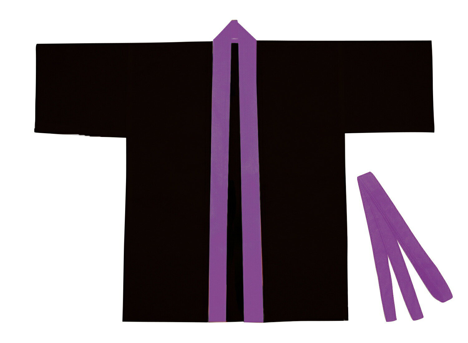 カラー不織布ハッヒ゜ 子供用J 黒(紫襟)