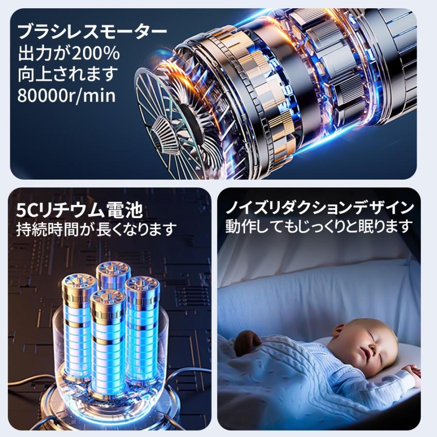 ハンディクリーナー 掃除機 小型 32000pa 3段階調整可 ミニ掃除機 コードレス ブラシレスモーター 静音 強力吸引 家用 車載用 一台2役 充電式 ミニ掃除機 耐用