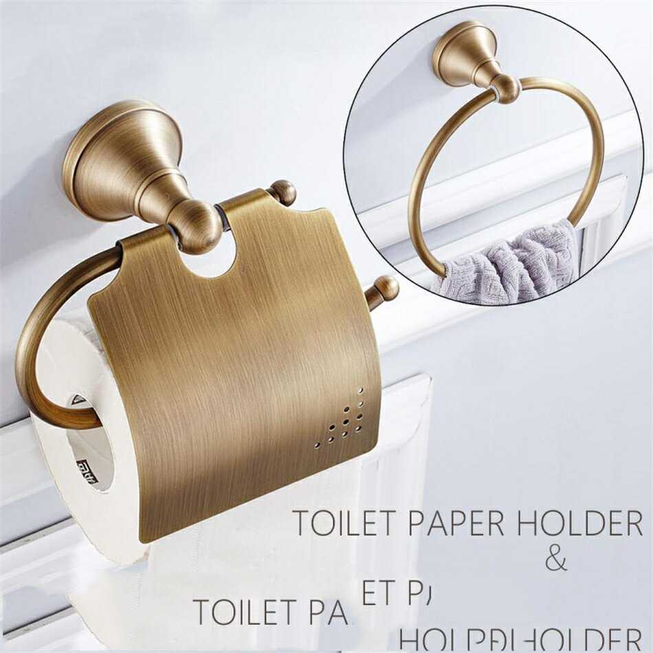 トイレット ペーパーホルダー タオルハンガー真鍮 北欧 タオル掛け おしゃれ 収納 カバー アンティーク..