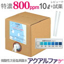 特濃800ppm/10L レビューで試薬送料込】200ppmの40Lに相当 500ppmなら16L ウルトラファインバブル 微酸性次亜塩素酸水 長期保存 次亜塩素酸水 薬品不使用 空気清浄機 加湿器 除菌 消臭 除菌ス…