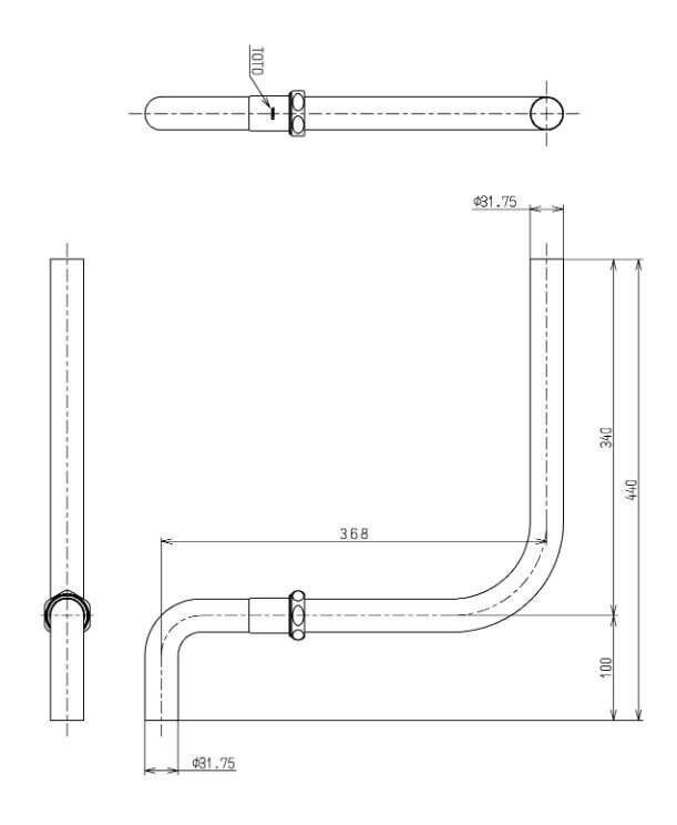 TS571D 大便器用洗浄管 totoの純正品 送料無料【入荷次第最短発送】 正規品保証