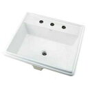 493-152 カクダイ 角型洗面器//3ホール 送料無料【法人限定販売 メーカー直送】【沖縄県・離島地域配送不可】