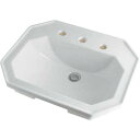 #DU-0476580030 カクダイ 角型洗面器//3ホール 送料無料【法人限定販売 メーカー直送】【沖縄県・離島地域配送不可】