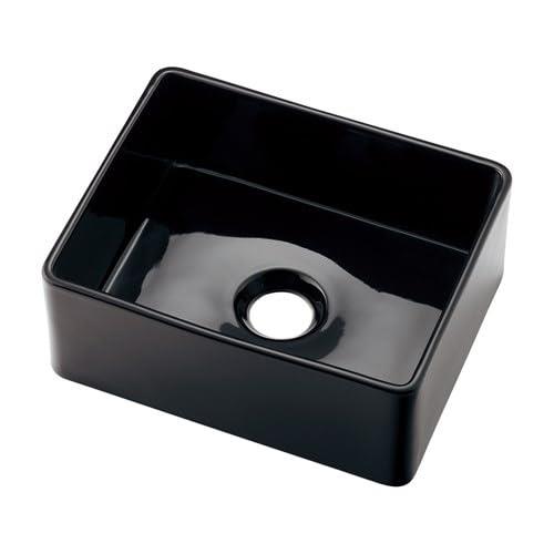 493-272-D カクダイ 角型手洗器／／ブラック 送料無料 複数買いでお値引き【沖縄県・離島地域配送不可】