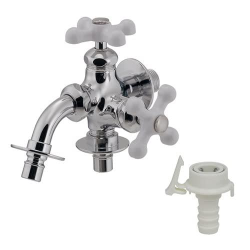 704-115-13 カクダイ 洗濯機用双口水栓 送料無料 複数買いでお値引き