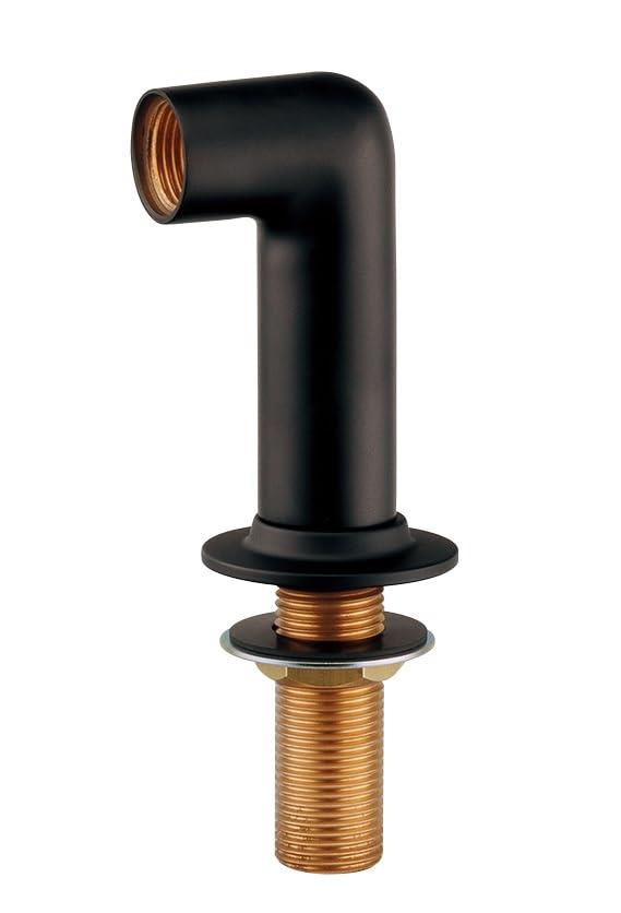 104-125-D カクダイ 水栓取付脚／／マットブラック 送料無料 複数買いでお値引き