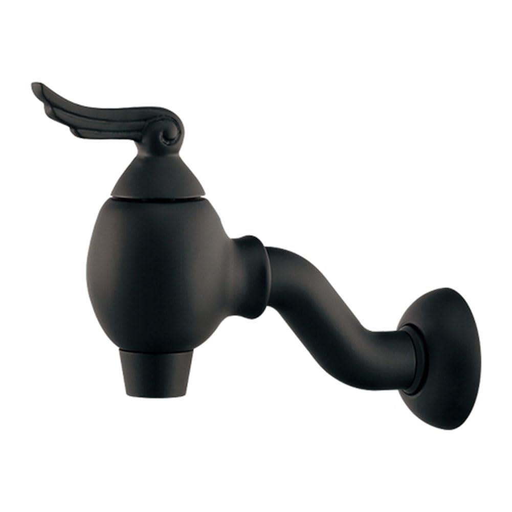 703-704-D カクダイ エンジェルエッグ横水栓／／マットブラック 送料無料 複数買いでお値引き