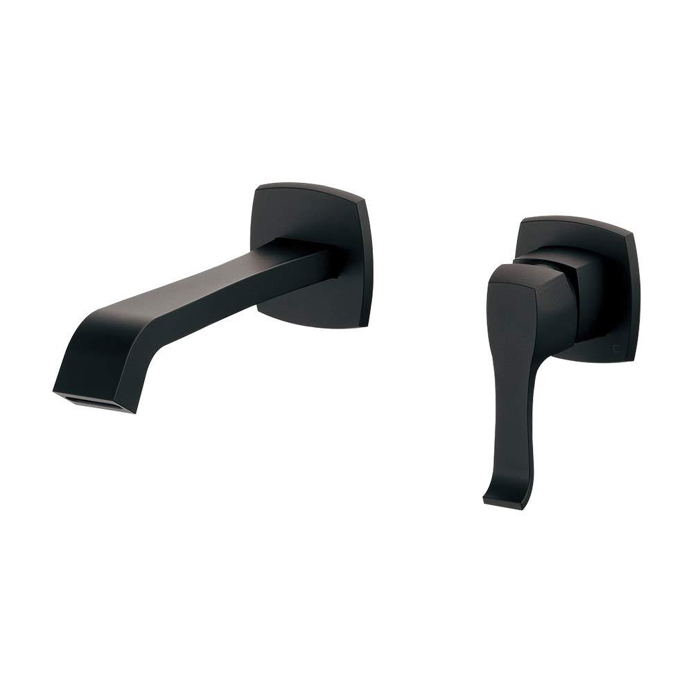 193-002-D カクダイ 壁付シングルレバー混合栓／／マットブラック 送料無料 複数買いでお値引き