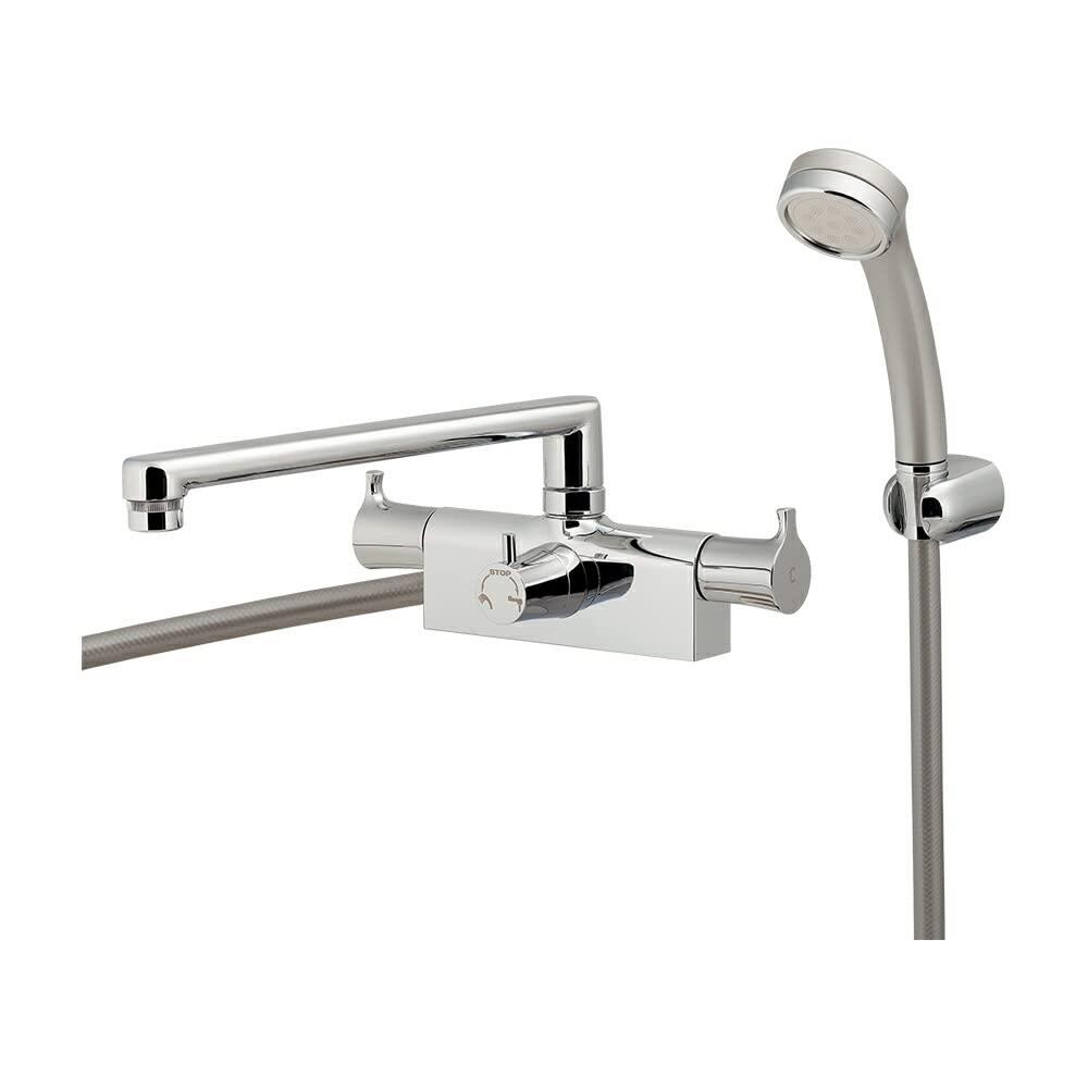 152-213 カクダイ 2ハンドルシャワー混合栓（一時止水） 送料無料 複数買いでお値引き