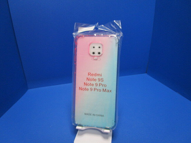 乐天商城 - Redmi Note 9S ケース グラデーション クリア 透明 TPU ソフト ケース 耐衝撃 傷防止 滑り防止 シャオミ redmi note9S スマホケース ピンク+ブルー