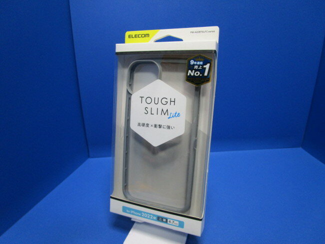 Rakuten - ELECOM エレコム iPhone 14 Plus ケース カバー ハイブリッド 耐衝撃 衝撃吸収 軽量 薄型 背面クリア TOUGH SLIM グレー PM-A22BTSLFCGY