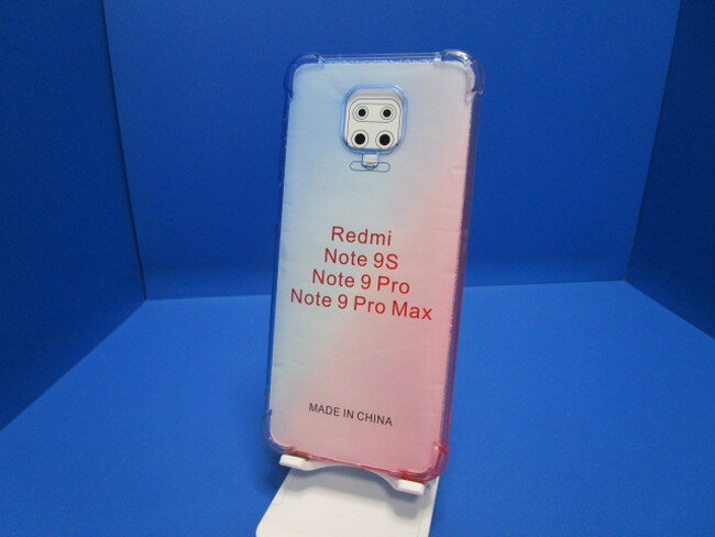 Rakuten - Redmi Note 9S ケース グラデーション クリア 透明 TPU ソフト ケース 耐衝撃 傷防止 滑り防止 シャオミ redmi note9S スマホケース ブルー+ピンク