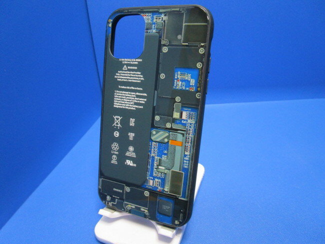 Rakuten - AREA iPhone11 ケース エアリア ブルー iPhoneの内部基板をモチーフ・デザインケース ガラスコーティング MS-11BO-BL