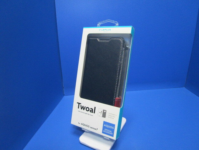 Rakuten - MSソリューションズ MS Solutions AQUOS sense7 SH-53C/SHG10 軽量PUレザーフラップケース「Twoal」 ブラック LN-22WQ2BLPBK