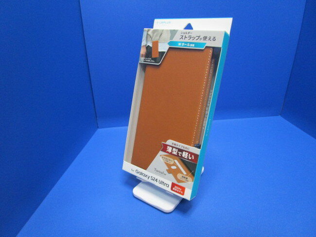 樂天商城 - LEPLUS NEXT MSソリューションズ MS Solutions Galaxy S24 Ultra 薄型・軽量PUレザー手帳ケース 「Twoal W」 キャメル LN-24SG2BLP2CA