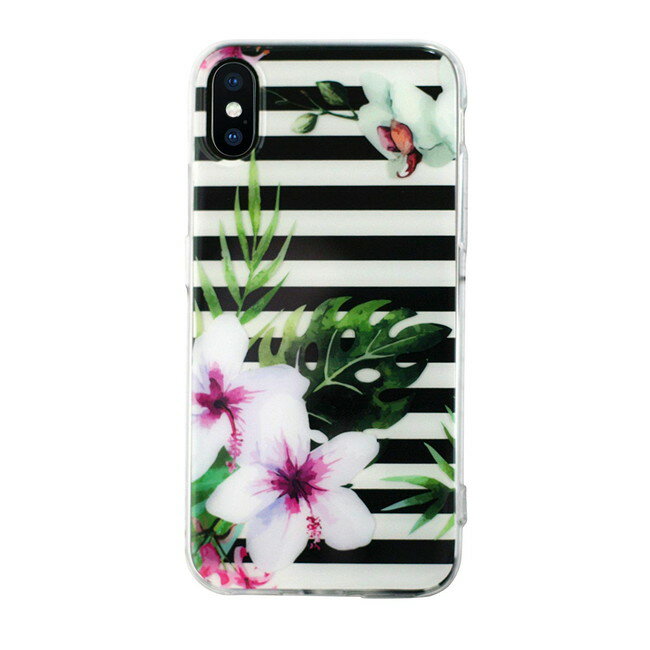 乐天商城 - 【在庫処分】 エアージェイ iPhoneX iPhoneXs (5.8インチ) (ブラック) フラワー　AC-P8-FGB BK