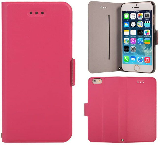 樂天商城 - ミライセル iPhone6/6s (4.7インチ) ケース スタンド機能付き 手帳型 スリム PUレザー ケース ローズピンク MS2-P15LC1RPN