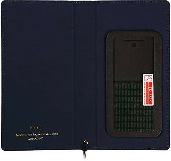 Natural Design マルチタイプ 手帳型 ケース ネイビー リボン 約4.7〜5.2インチ 約...