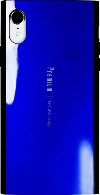 Rakuten - 在庫処分品 Natural design iPhoneXR (6.1インチ) 背面ケース ブルー 繊維ガラス×ソフトTPUの2層構造で安心の衝撃吸収 Premium Blue iP18_61-PRE05