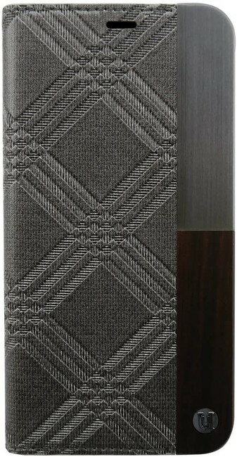 Rakuten - iPhoneXs iPhoneX ケース（5.8インチ） 手帳型 ケース グレー エンボス調 高級感 スタンド機能付