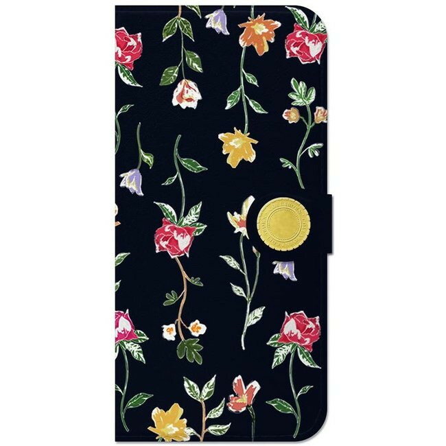 Rakuten - 【在庫処分】 iPhoneX iPhoneXs (5.8インチ) 手帳型 ケース 花柄 ネイビー フラワー スタンド機能 カードポケット
