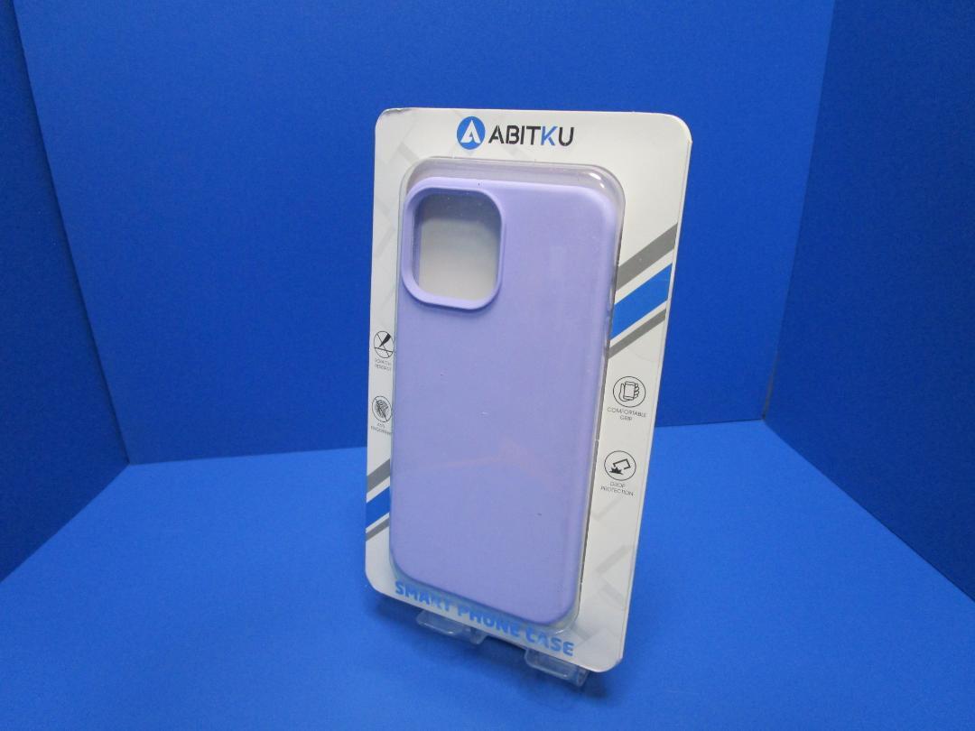 Rakuten - 在庫処分 iPhone13ProMax 6.7インチ シリコン ケース カバー パープル 衝撃吸収 指紋防止