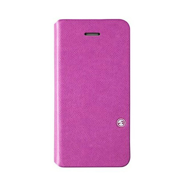 スマホケース カバー iPhone5c SwitchEasy ピンク パープル 紫 手帳型 フリップ 合成皮革 PU レザー スクリーン保護フィルム マイクロファイバークロス FLIP for Hot Pink