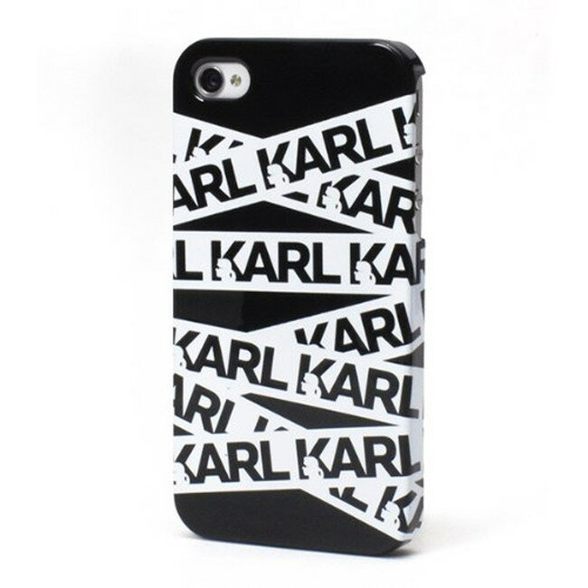 スマホケース カバー iPhone4 4s CG Mobile Karl Lagerfeld Ribbon Collection ブラック 黒 ジャケット ポリカーボネート Hard Black