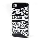 X}zP[X Jo[ iPhone4 4s CG Mobile Karl Lagerfeld Ribbon Collection ubN  WPbg |J[{l[g Hard Black