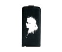 スマホケース カバー iPhoneSE(第一世代) 5 5s CG Mobile Karl Lagerfeld ブラック ホワイト 黒 白 手帳型 フリップ キ...
