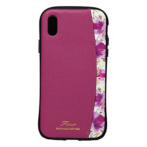 Rakuten - 【在庫処分】 NATURAL design iPhoneX Xs (5.8インチ) ケース FLEUR MAGENTA マゼンタ 衝撃吸収 耐衝撃 カードポケット付 iP8-FLEP07
