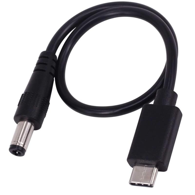 AKNPMHT USB 3.1 Type C USB-C - DC 5.5 * 2.5mm 電源プラグ充電ケーブル 25CM用【2本入り】 DCプラグ 5.5mm/2.5mm(オス)の電圧出力5V~20VUSB-Cトリガーケーブル 電源ケーブル