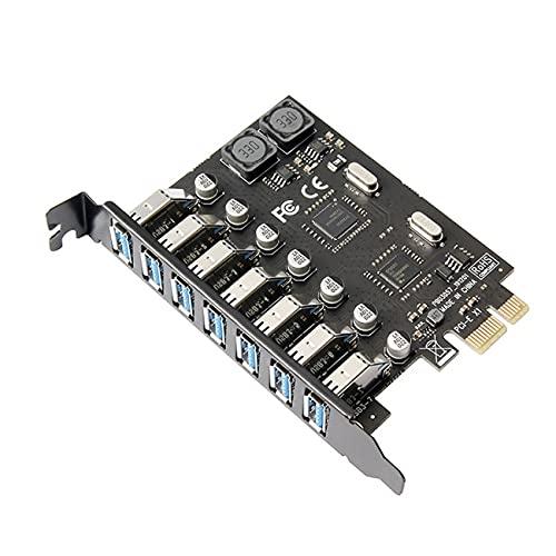 Cablecc7ポートPCI-E-USB3.0 HUB PCIExpress拡張カードアダプター5Gbpsマザーボード用