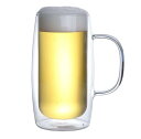 ダブルウォールグラス ビールジョッキ 大 610ml ビアジョッキ ジョッキグラス ガラス グラス 耐熱 食洗機対応 二重 タンブラー(3)