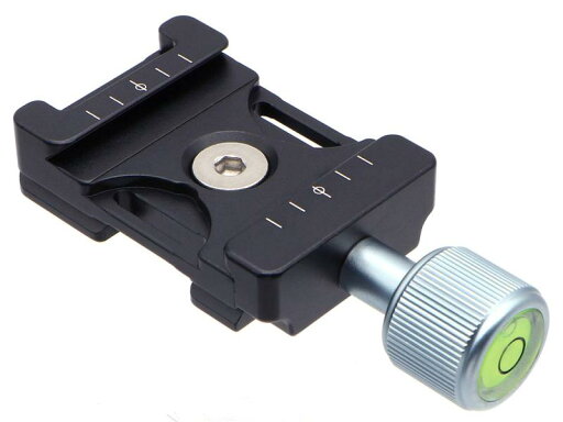 INPON クイックリリースクランプ 38mm アルカスイス互換 水準器付1/4"ネジと1/4"‐3/8"ネジアダプター付 ストラップホールあり INPON クイックリリースクランプ 38mm アルカスイス互換 水準器付1/4"ネジと1/4"‐3/8"ネジアダプター付 ストラップホールあり