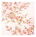 山本仁商店 友禅刺繡ハンカチ 紅葉 Aピンク 【1708-A】 和柄 優美 日本製