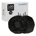 Geekria カバー 200 個入(100ペア) ヘッドホンカバー 不織布 使い捨て イヤーパッドカバー ストレッチニット超小 ヘッドホン用 劣化防止、防塵 (超小/ブラック)(2)