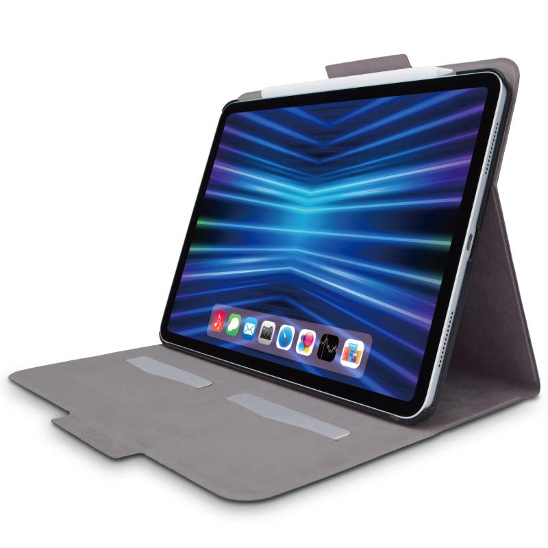 エレコム iPad Pro 11 第4世代 （2022年） ケース カバー フラップケース フリーアングル ソフトレザー素材 オートスリープ/ウェイク対応 ブラック TB-A22PMWVFUBK