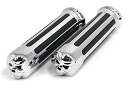 Szmsmy汎用 バイク ハンドル グリップ ドクロ クローム 25mm(2)