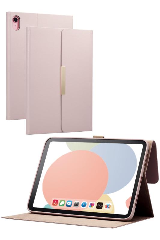 エレコム iPad 第10世代 フラップケース ソフトレザー &me Apple Pencil収納 ミラー付 グレージュ TB-A23RWVJM2GB