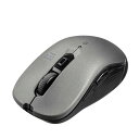 イーサプライ マウス Bluetooth5.0 ワイヤレス 5ボタン ブルーLED 3DPIモード 電池 iPad/Android/Mac/Windows 左右対称 ガンメタ EEX-MABT158GM(2)