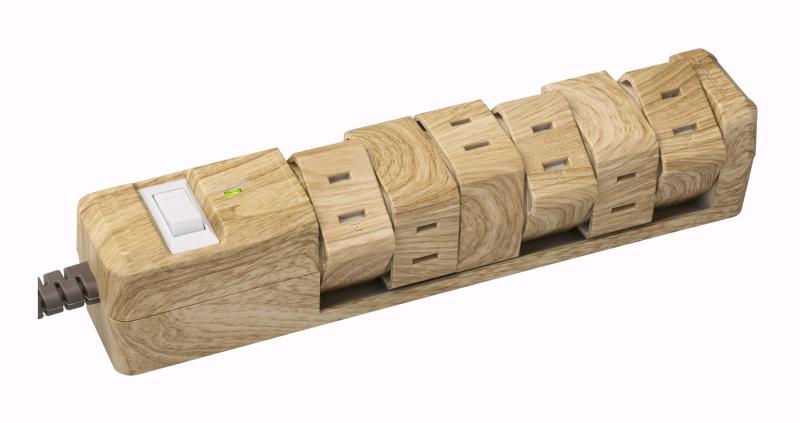 Fargo AC 12個口 電源タップ 両差し 回転式 延長コード コンセント 雷サージ ホコリ防止シャッター 一括スイッチ 自動ブレーカー 壁掛け用フック